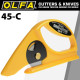 Cutter OLFA 45-C avec lame circulaire rotative de 45 mm - CARPENTRAS SIGN - OL59852 