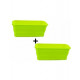Jardinière millesia 50x18x15cm chapelu - lot de 2 - coloris au choix Tilleul