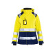 Veste hardshell femme imperméable haute-visibilité - 49041987 Jaune-Marine