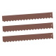 Kit de 3 bordures jardin acier galvanisé - 99 x 12 cm - Couleur au choix Rouille