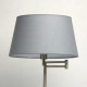 Lampadaire argenté megapolis 1 ampoule 150 cm 