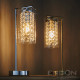 Lampe alda, chrome poli et verre 