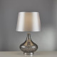 Lampe cantata, chrome et verre fumé, avec abat-jour 