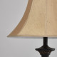 Lampe de table noire country 1 ampoule 70 cm 