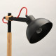 Lampe de table noire megapolis 1 ampoule 45 cm 