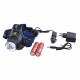 Lampe frontale led lampe de poche avec zoom       noir 