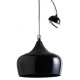Lampe suspension en métal laqué et bois - Coloris au choix 