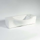 Lave main rectangulaire sans trop plein - céramique - 45x25 cm - arum 