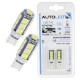 Pack p45 4 ampoules led / t10 (w5w) 13 leds + navette c5w 31mm 2 leds autoled® 