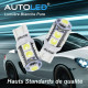 Pack p22 4 ampoules led w5w (t10)+navette c5w 42mm canbus autoled® 