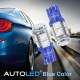 Pack b3- 4 ampoules led bleu c5w 36mm+w5w intérieur led autoled® 