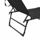 Bain de soleil transat chaise longue pliable avec pare soleil acier pvc polyester 187 cm - Couleur au choix 