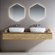 Miroir éclairage led de salle de bain lissos avec interrupteur tactile - 80x70cm 