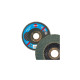 Disque à lamelles zirconium bombé pour Inox - D. 115 x Al. 22.23 mm Gr. 80 - LEMAN - 115.080Z 