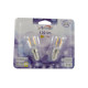 Lot de 2 ampoules led E14 1 watt (eq. 15 watt) - Frigo ou hotte - Couleur eclairage - Blanc chaud 2700°K 