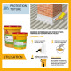 Lot de 3 revêtements souples imperméables toitures sika sikalastic color - blanc - 5kg 