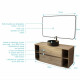 Meuble de salle de bains 120 TIMBER Décor chêne 2 tiroirs - Vasque noire à poser Miroir LED 120x70 Aurlane - PACM847 
