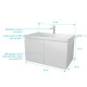 Meuble de salle de bains 80cm à suspendre Blanc 2 Portes - Vasque Blanche - ELEMENTARY Aurlane - LAV1037 