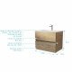 Meuble de salle de bains suspendu 70 cm TIMBER - Décor chêne naturel 2 tiroirs avec vasque blanche Aurlane - PACM806 
