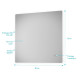 Miroir salle de bain LED rectangulaire auto-éclairant 80x70cm - Ulysse LED 80 Aurlane - MIR032 