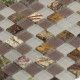Mosaïque marbre et verre carrée Color - tarif à la plaque de 0,09m² - Couleur au choix Beige-Brun