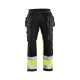 Pantalon haute-visibilité stretch poches coloris  15581811 noir-jaune fluo