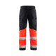 Pantalon artisan stretch haute-visibilité  15511811 noir-rouge fluo