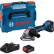 Meuleuses angulaires 125 mm - GWS 18V-8 - BOSCH - avec 2 Batteries 18V 4.0Ah - chargeur - L-Boxx - 06019N9002 