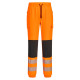 Pantalon de travail confortable haute visibilité flexi classe 2 kx3 - Couleur et Taille au choix Orange-Noir