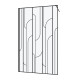 Paroi de douche à l'italienne 120x195cm sérigraphie art déco arrondie - noir mat - gatsby Aurlane - FAC1010 
