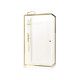 Cabine de douche 110x80x200/230 cm - receveur bas - fonds blancs et profilés or brossé - sunny Aurlane - CAB283 