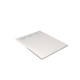 Receveur blanc effet granite en résine epoxy 80x120x3 cm + grille linéaire blanche Aurlane - PACR282 