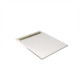 Receveur blanc effet granite en résine epoxy 80x120x3 cm + grille linéaire or brossé Aurlane - PACR284 