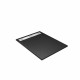 Receveur noir effet granite en résine epoxy 90x120x3 cm + grille linéaire blanche Aurlane - PACR267 