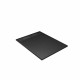 Receveur noir effet granite en résine epoxy 90x120x3 cm + grille linéaire gun metal Aurlane - PACR268 
