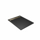 Receveur noir effet granite en résine epoxy 90x120x3 cm + grille linéaire or brossé Aurlane - PACR269 