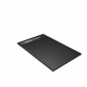 Receveur noir effet granite en résine epoxy 90x140x3 cm + grille linéaire chrome Aurlane - PACR275 