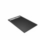 Receveur noir effet granite en résine epoxy 90x140x3 cm + grille linéaire blanche Aurlane - PACR277 