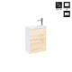 Meuble lave mains mini 40x50x22 cm - blanc et chêne clair Aurlane - LAV1004 
