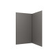 Pack 2 panneaux muraux en aluminium gris 120x210 cm + profilés finition et angle noir Aurlane - PACP306 