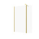 Pack paroi de douche et volet pivotant 100+40x200 cm - profilé + barre de fixation or doré brossé Aurlane - PACF461 