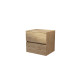 Meuble de salle de bains 60 cm à tiroirs avec plan finition chêne naturel - timber Aurlane - PACM767 