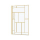 Pare-baignoire rabattable 80x140cm sérigraphie art déco rectangulaire - finition or doré brossé 