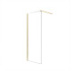 Paroi de douche 70x195 cm en verre trempé 5 mm - finition or brossé - gold elementary Aurlane - FAC1004 