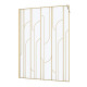 Paroi de douche à l'italienne 140x195cm sérigraphie art déco arrondie - or brossé - gatsby Aurlane - FAC1018 