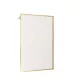 Paroi de douche verre cannelé 6 mm - 140x200 cm - cadre et bras aluminium or doré brossé Aurlane - FAC1037 