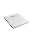 Pack receveur blanc effet pierre 80x100 cm et grille décor perforée or doré brossé - rock 2 Aurlane - PACR205 
