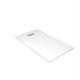 Pack receveur blanc effet pierre 80x140 cm et grille décor perforée en inox - rock 2 Aurlane - PACR232 