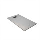 Pack receveur gris effet pierre 80x120 cm et grille décor linéaire noire mate 