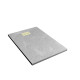 Pack receveur gris effet pierre 80x120 cm et grille décor linéaire or doré brossé - rock 2 